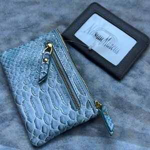 Snake skin look credit card wallet new